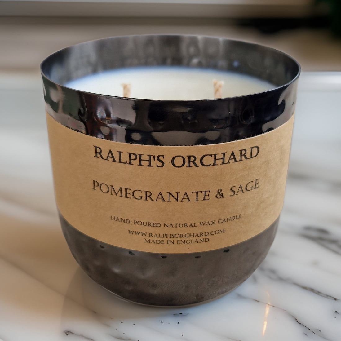 2-Wick Dimpled Black Candles