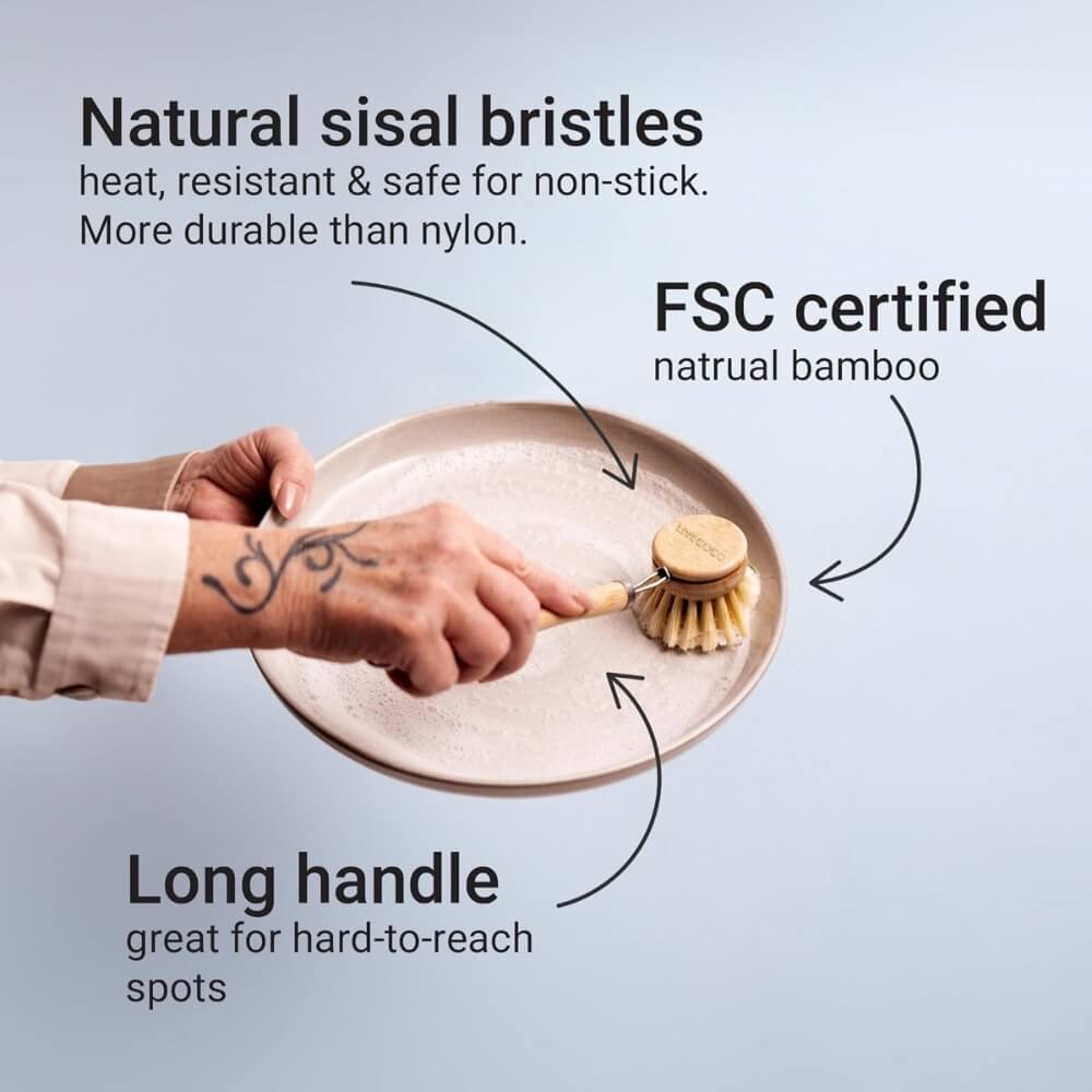 Bamboo Dish Cleaning Brushes