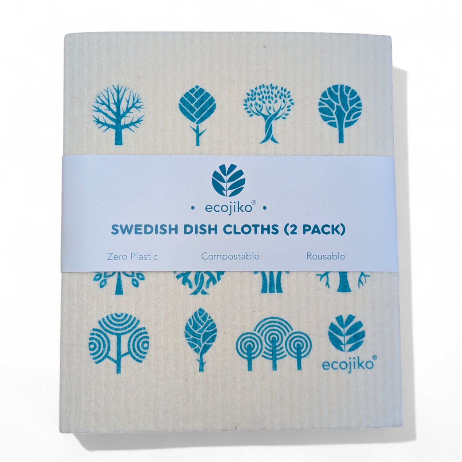 Swedish Dish Cloths | Natural Compostable Reusable Kitchen Cleaning Cloths (2 pack)