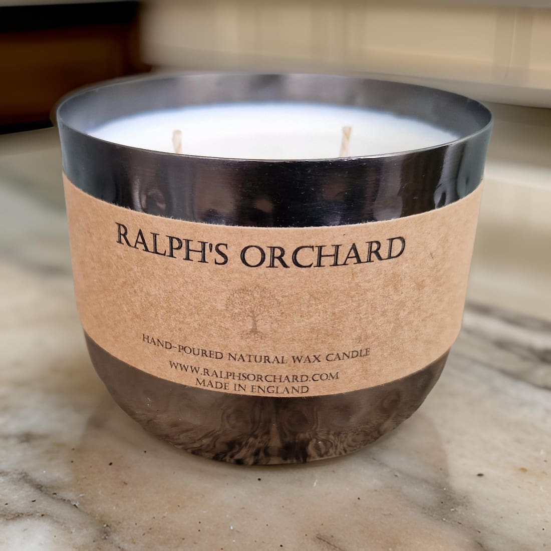 2-Wick Dimpled Black Candles