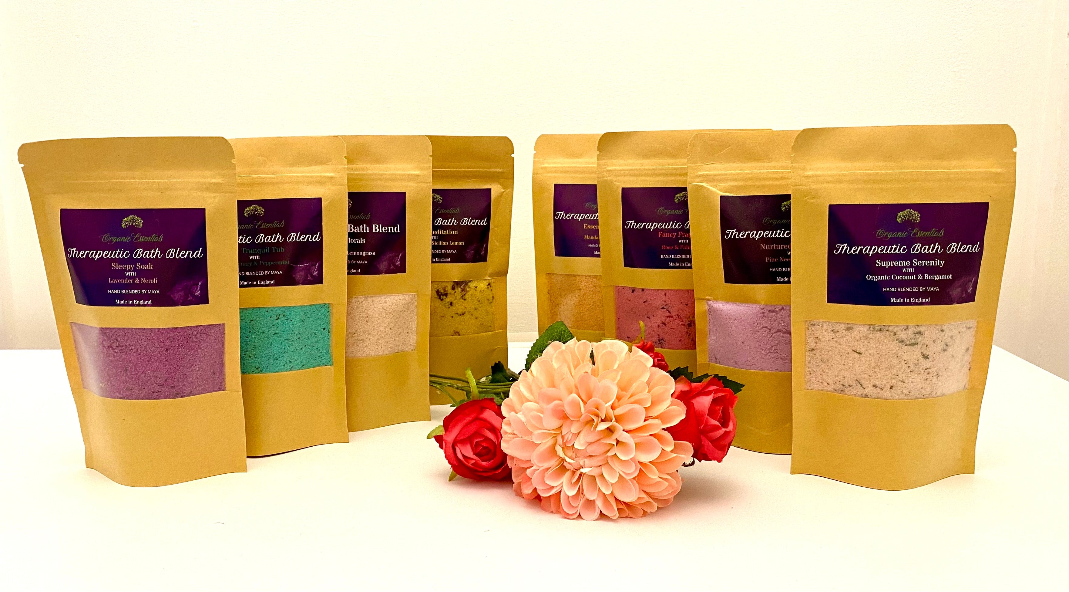 Mandarin & Cedarwood Luxury Natural Bath Blend in Eco-Pouch