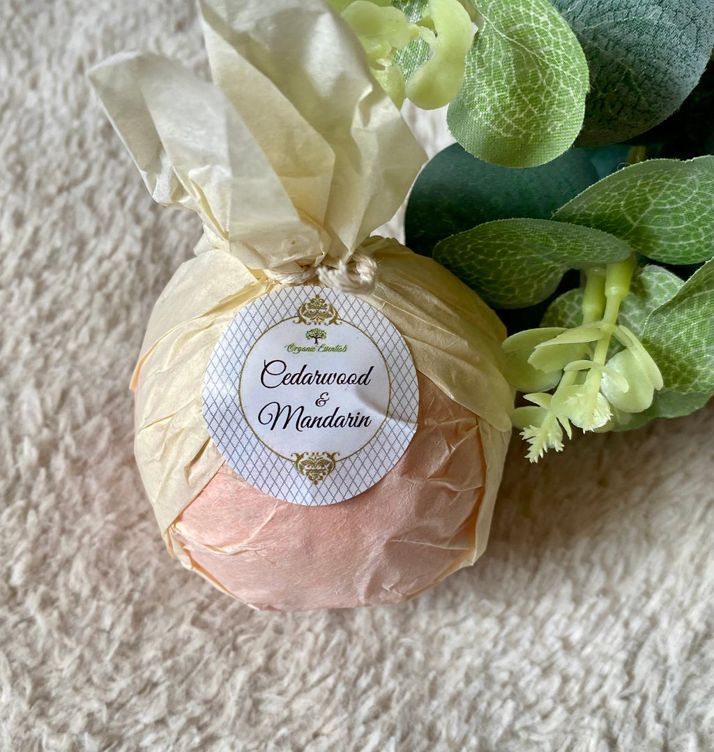 Therapeutic Bath Bomb - Cedarwood & Mandarin Essential Oils