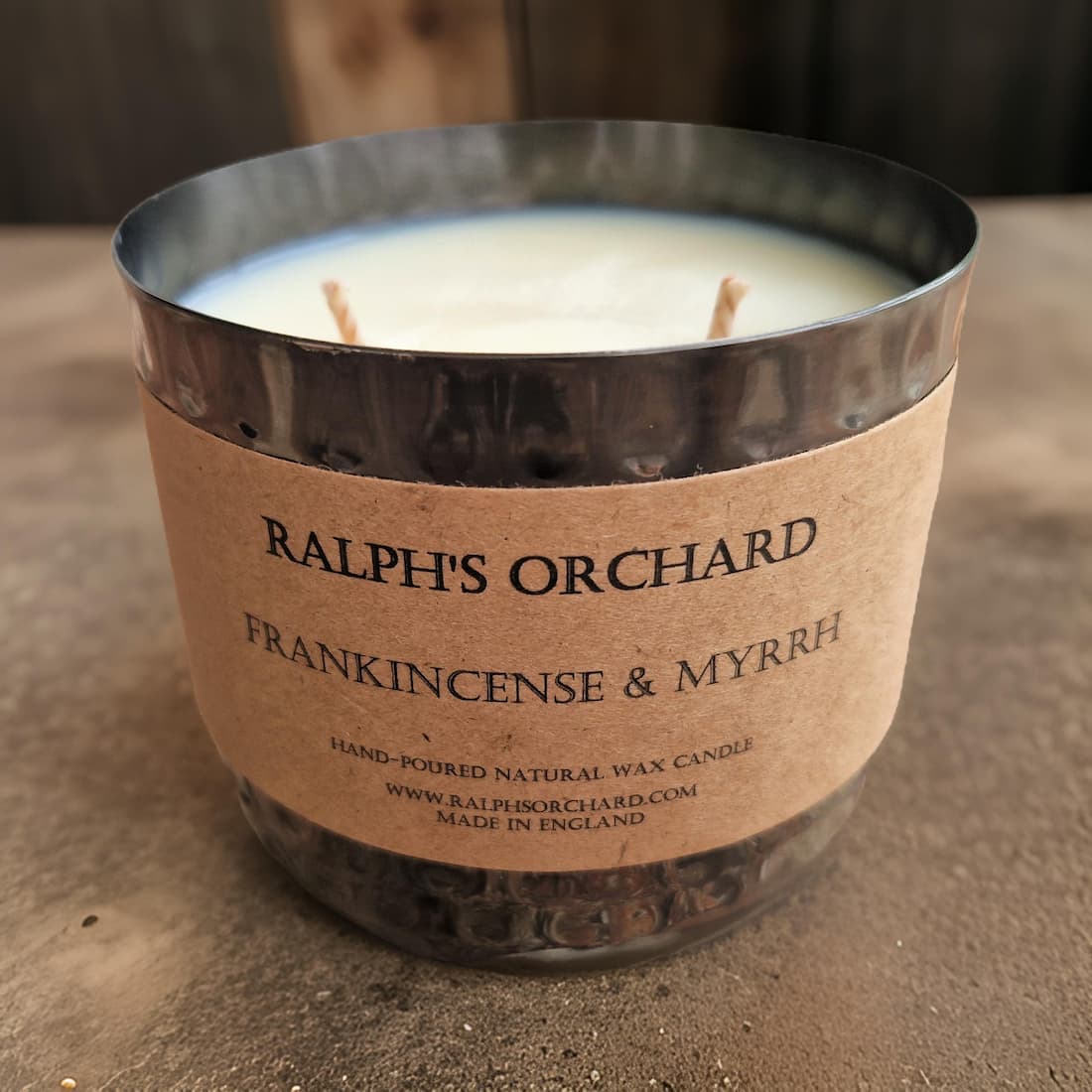 2-Wick Dimpled Black Candles